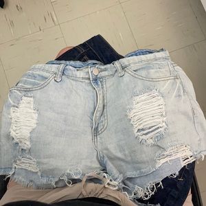 Forever 21 Distressed Denim Shorts